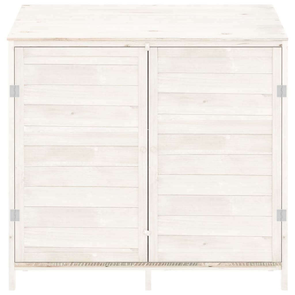 Vidaxl Garden Shed 102x52x112 cm Solid Pinewit White