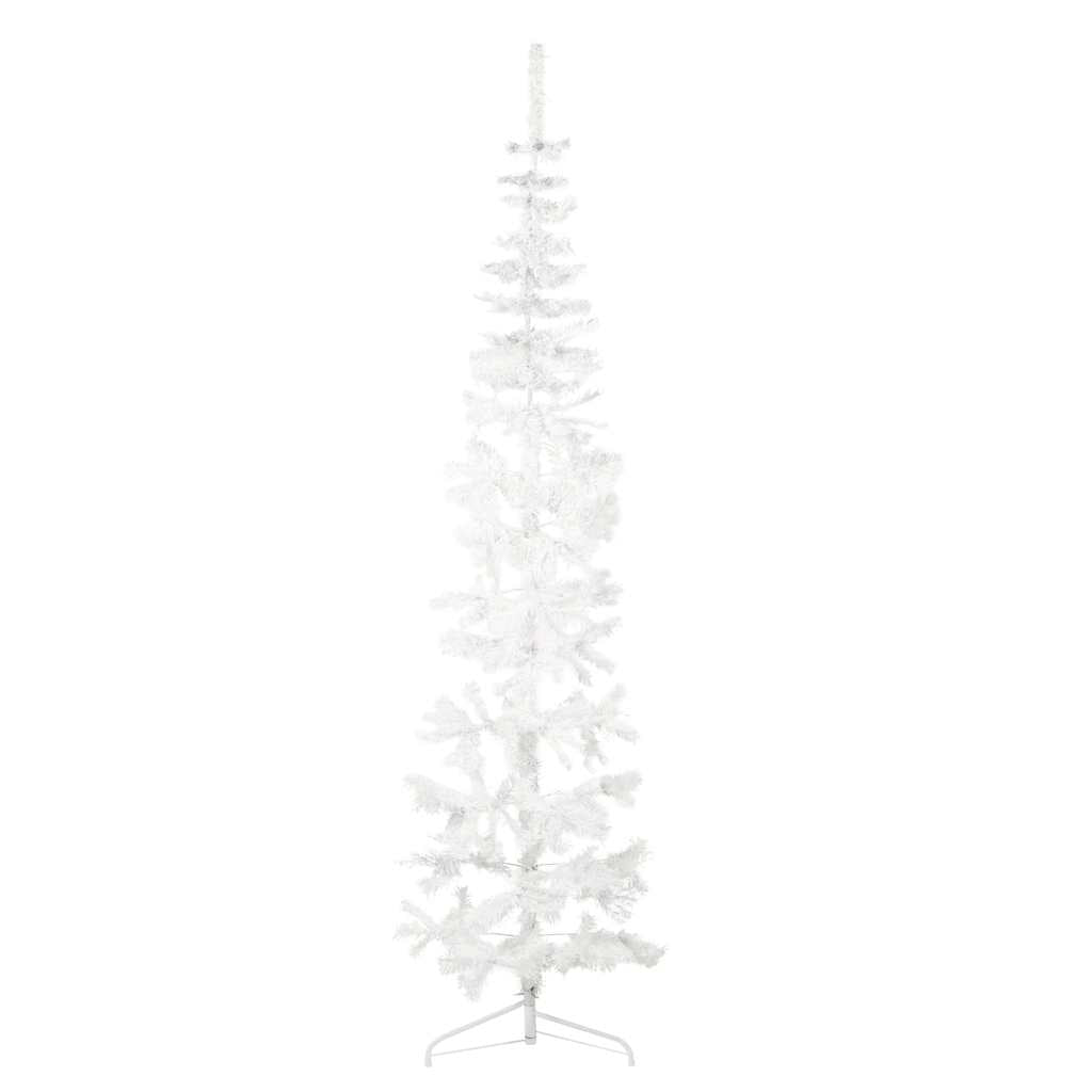 Vidaxl Kunstkerstboom halvdelen med standard smal 240 cm hvid