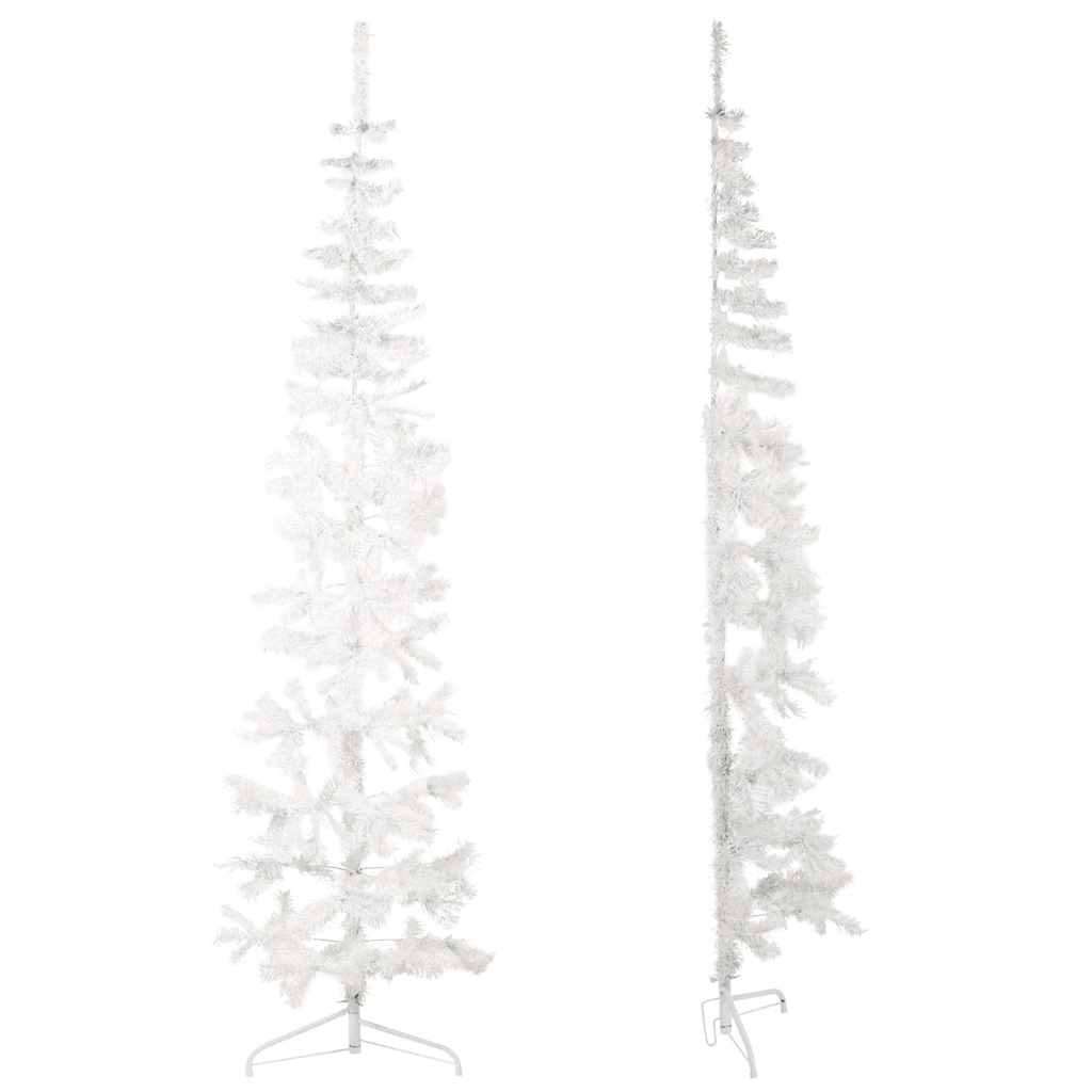 Vidaxl Kunstkerstboom halvdelen med standard smal 240 cm hvid
