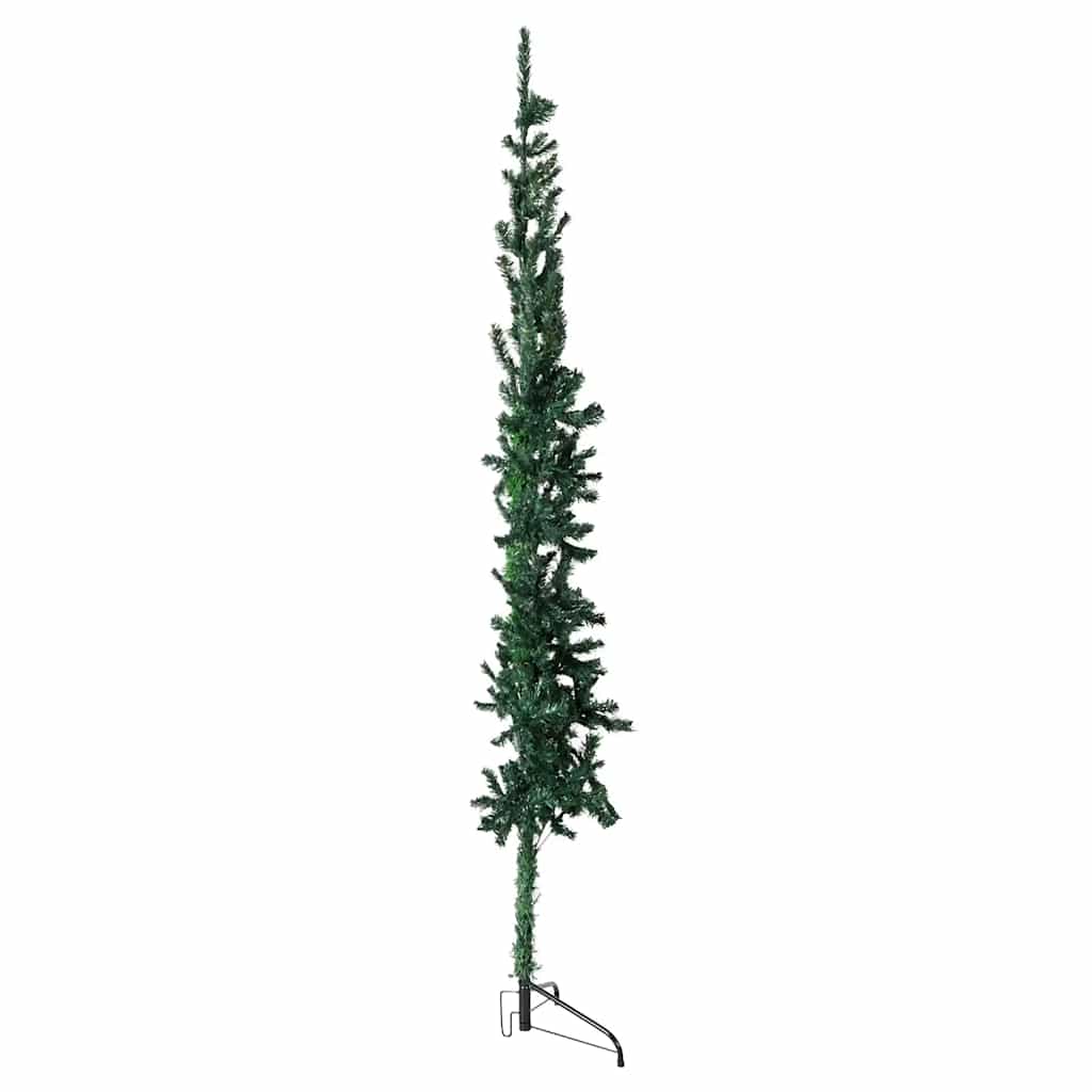 Vidaxl Kunstkerstboom halvdelen med standard smal 210 cm grøn