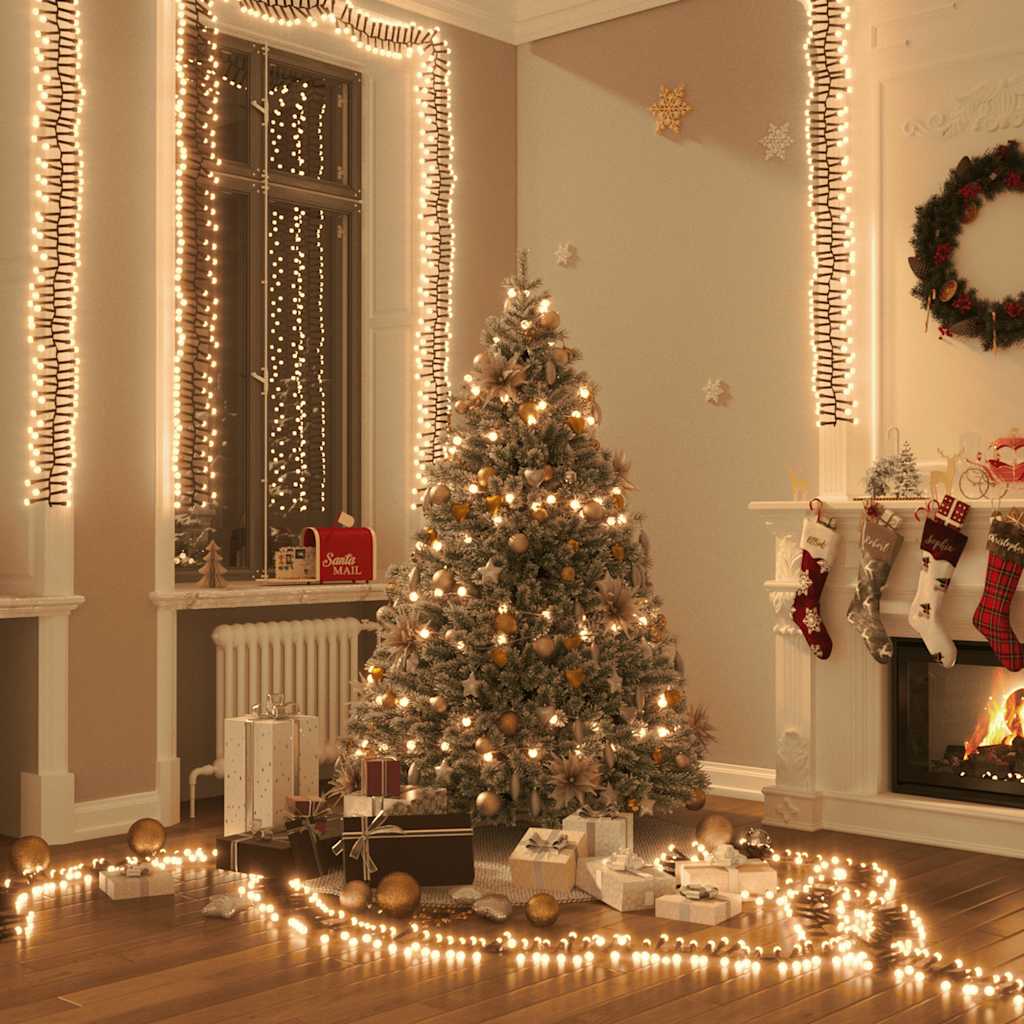Vidaxl Light Garland Cluster med 3000 lysdioder Varm hvid 23 M PVC