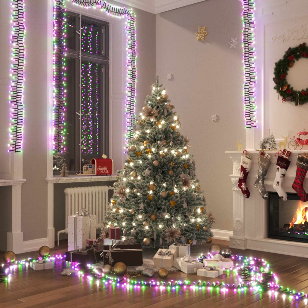 Vidaxl Light Garland Cluster med 3000 LEDS Pastel Multicolour 23 M PVC