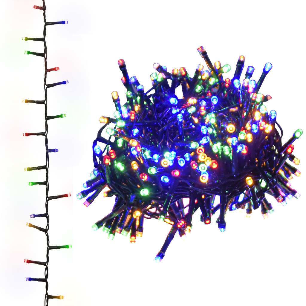 Vidaxl Light Garland Compact med 1000 LED'er Multi -farvet 25 M PVC