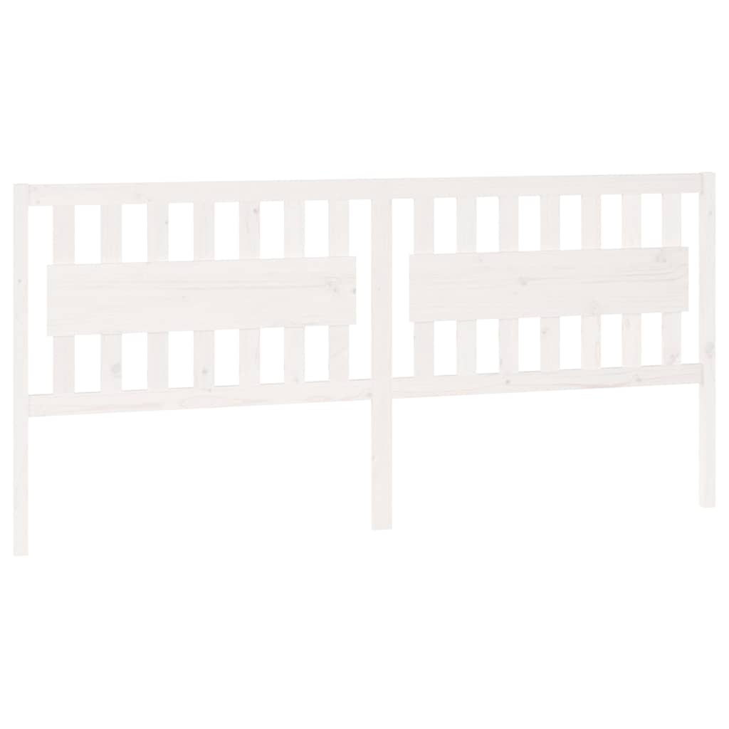 Vidaxl hoofdbord 205,5x4x100 cm massief grenenhout wit