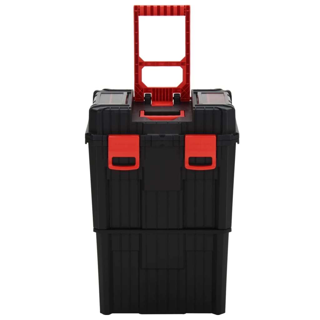 Vidaxl Tool Trolley Polypropen sort og rød