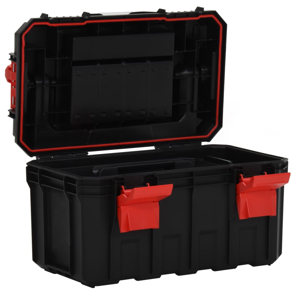 Vidaxl Toolbox 45x28x26,5 cm sort og rød