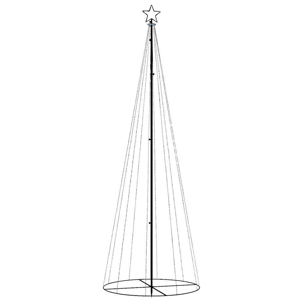 Vidaxx kegle juletræ 310 LED'er 100x300 cm varm hvid