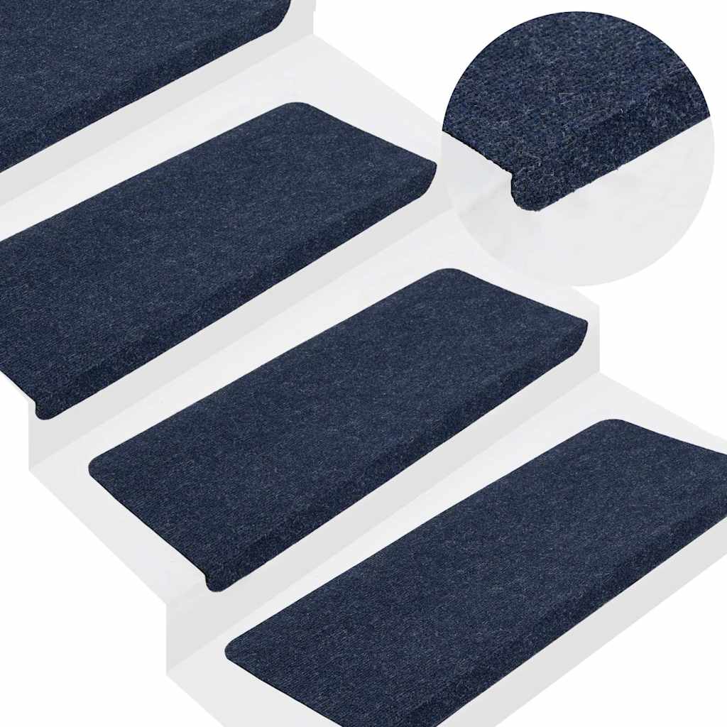 Vidaxl Stair Mats Self -fast 15 ST 65x24,5x3,5 cm blå