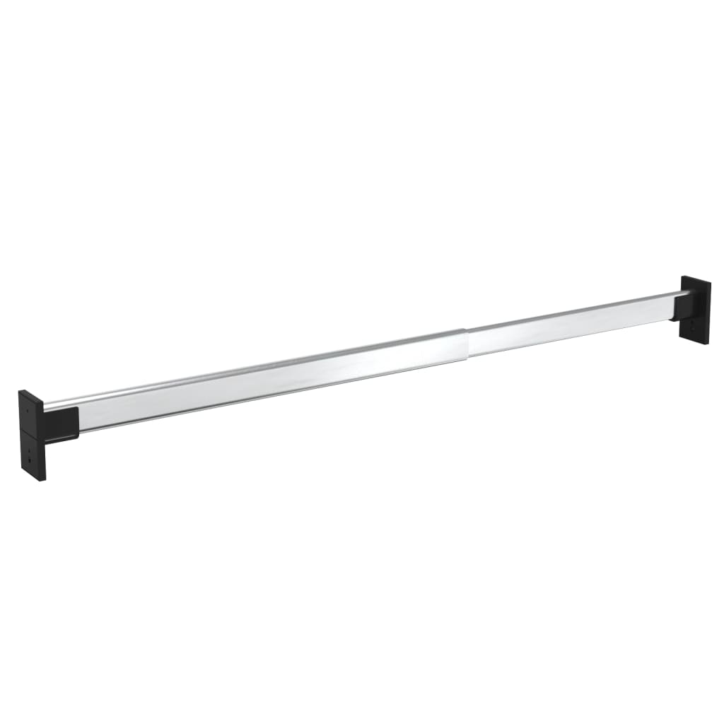 Vidaxl tøjskinner 2 pcs Teleskop 58-100 cm sølvfarvet