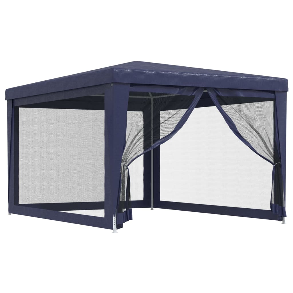 Vidaxl Party Telt med 4 mesh sidevægge 3x4 m HDPE Blue