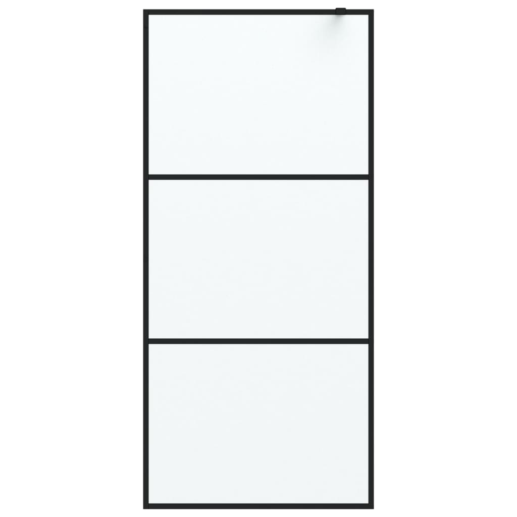 Vidaxx brusekabine 90x195 cm mat ESG glas sort