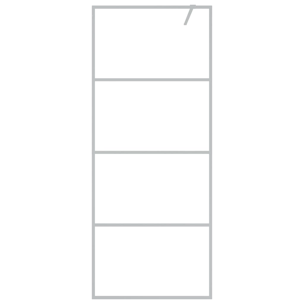 Vidaxx Walk-in Brous-kabinet 80x195 cm Transparent ESG Glass sølvfarvet