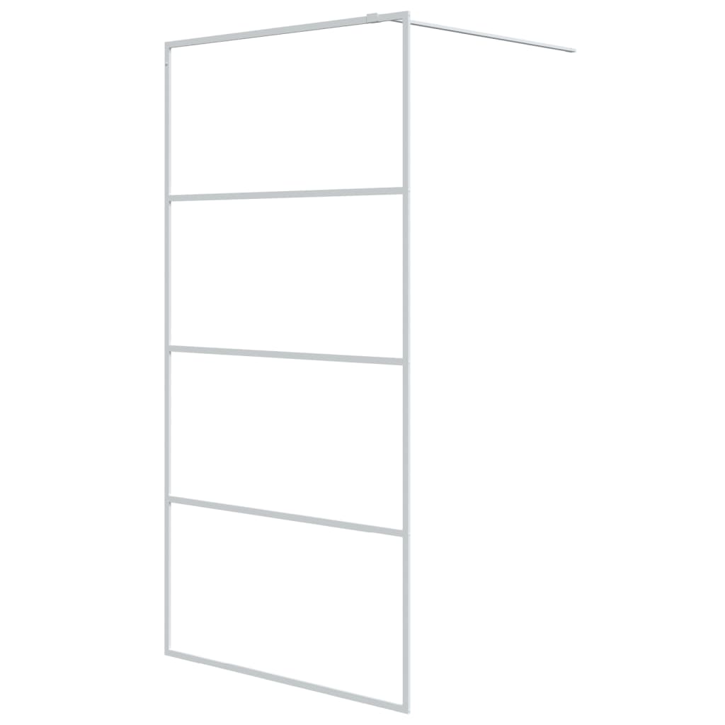 Vidaxx walk-in bruser kabinet 100x195 cm Gennemsigtig ESG Glass White