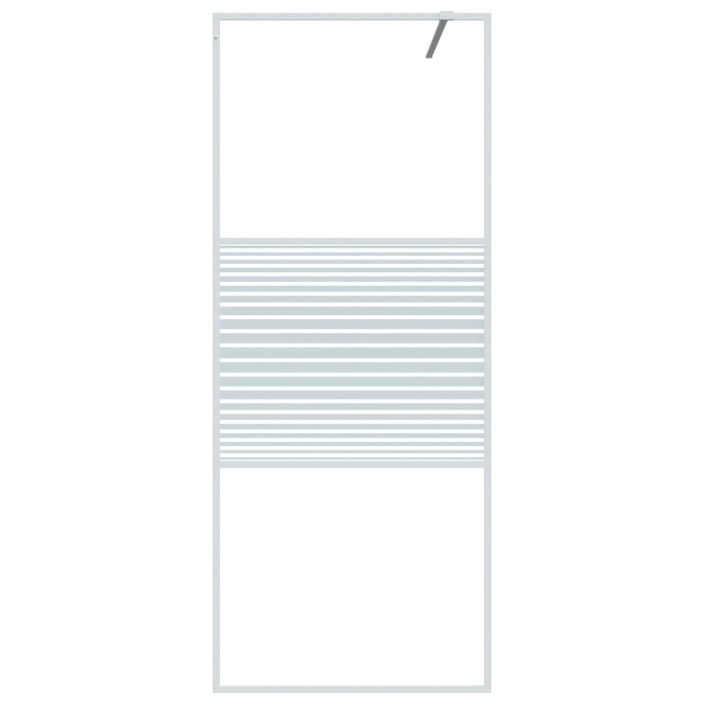 Vidaxx brusekabine 80x195 cm transparent ESG glas hvid