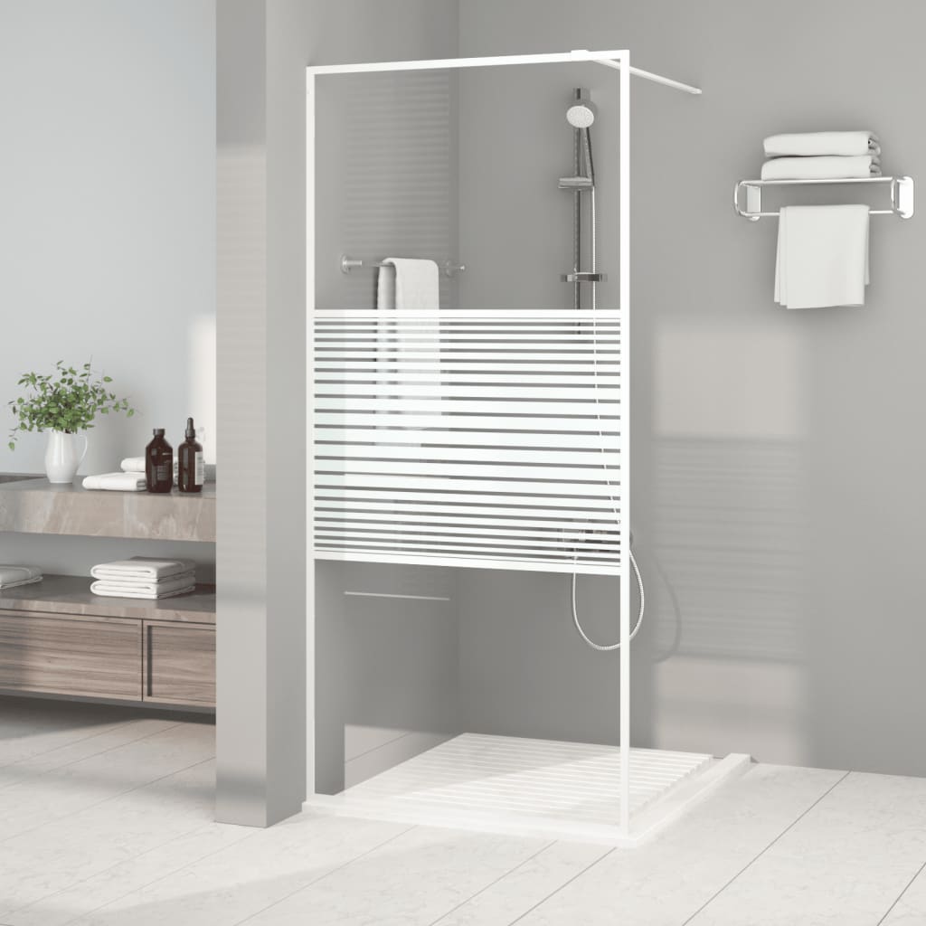 Vidaxx walk-in bruser kabinet 90x195 cm Gennemsigtig ESG Glass White