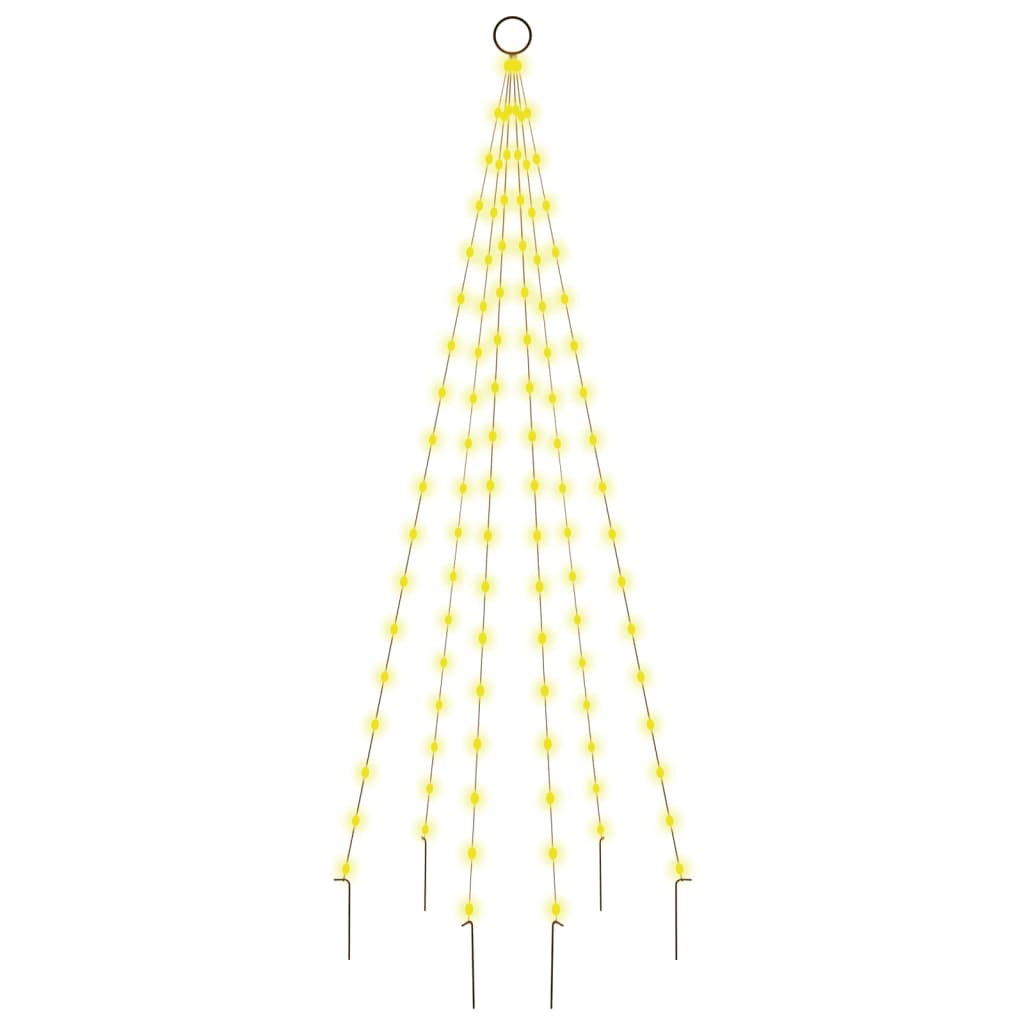 Vidaxl flagstang juletræ 108 lysdioder Varm hvid 180 cm