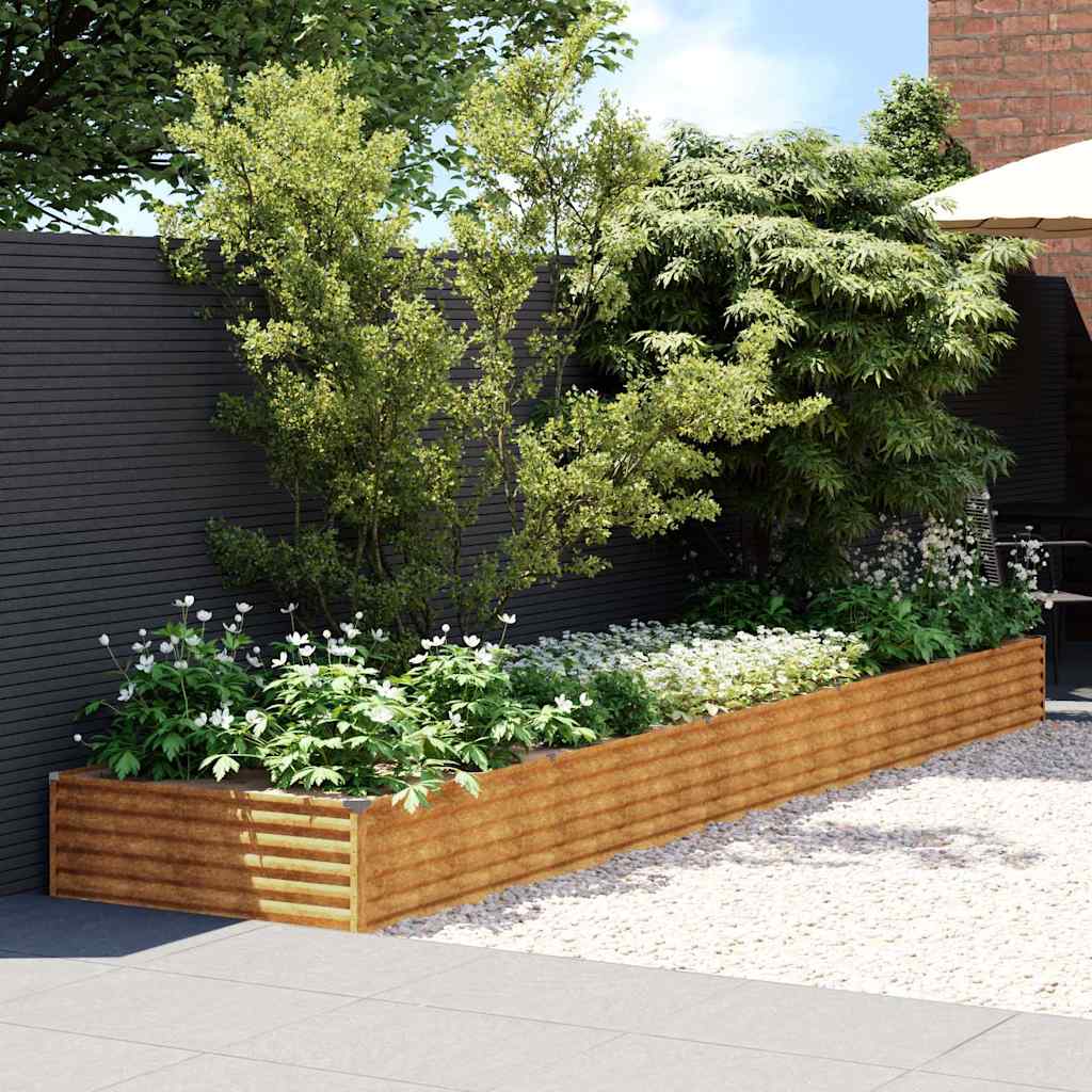 Vidaxl Planter hævet 482x100x36 cm Cortenstaal