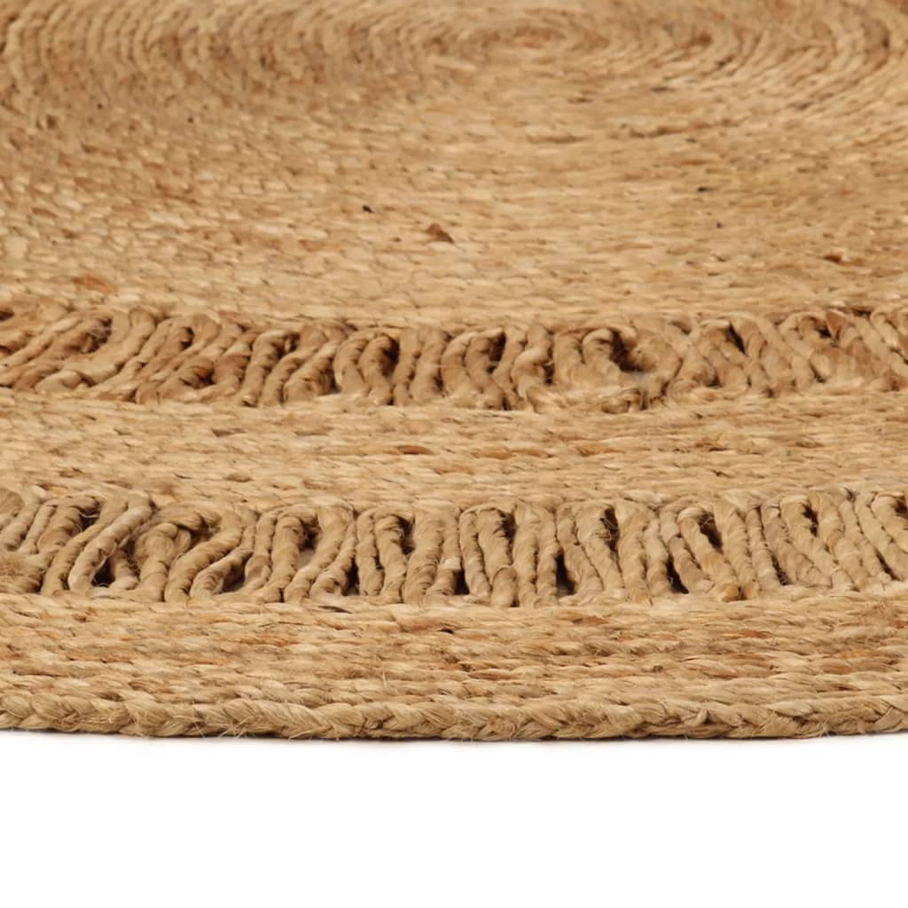 Vidaxl tæppe omkring 90 cm flettet jute
