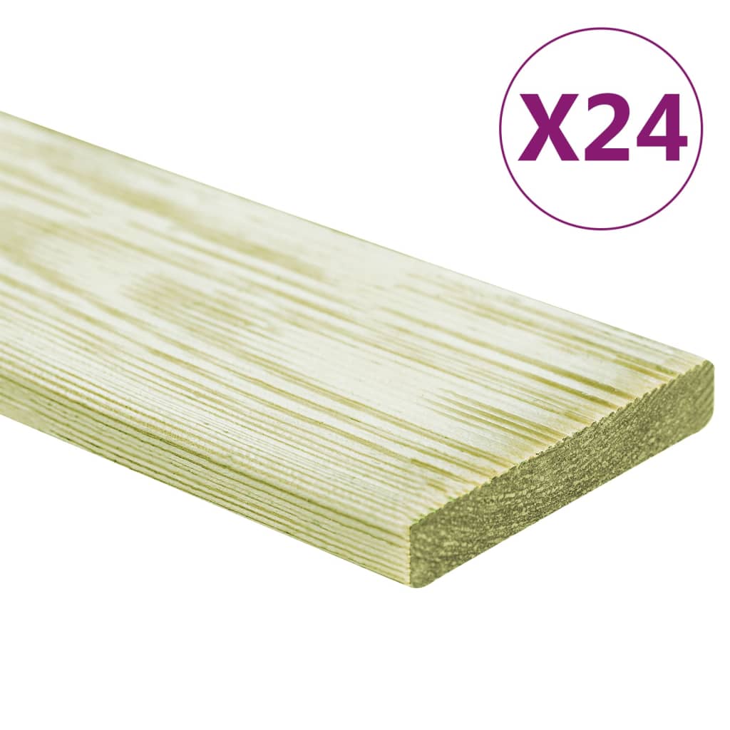Vidaxl Terra -tavler 24 stk. 2,88 m² 1 m fast fyrretræ