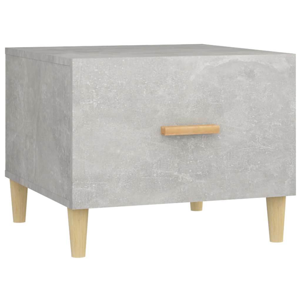 Vidaxl salontafel 50x50x40 cm bewerkt hout betongrijs