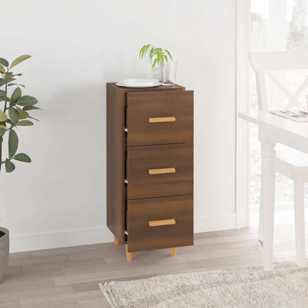 Vidaxl dressoir 34,5x34x90 cm bewerkt hout bruin eikenkleur