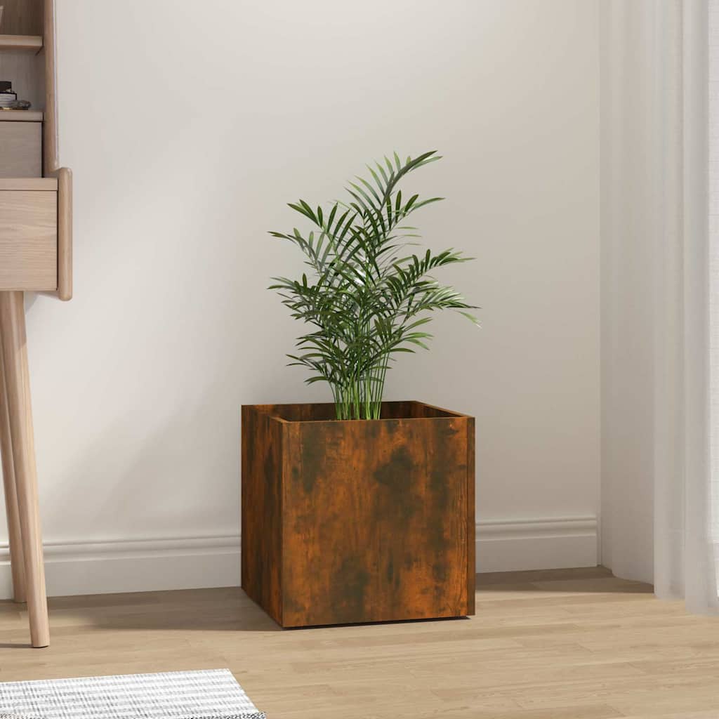 Vidaxl Planter Big 40x40x40 cm Produktet træ Røget eg Farvet