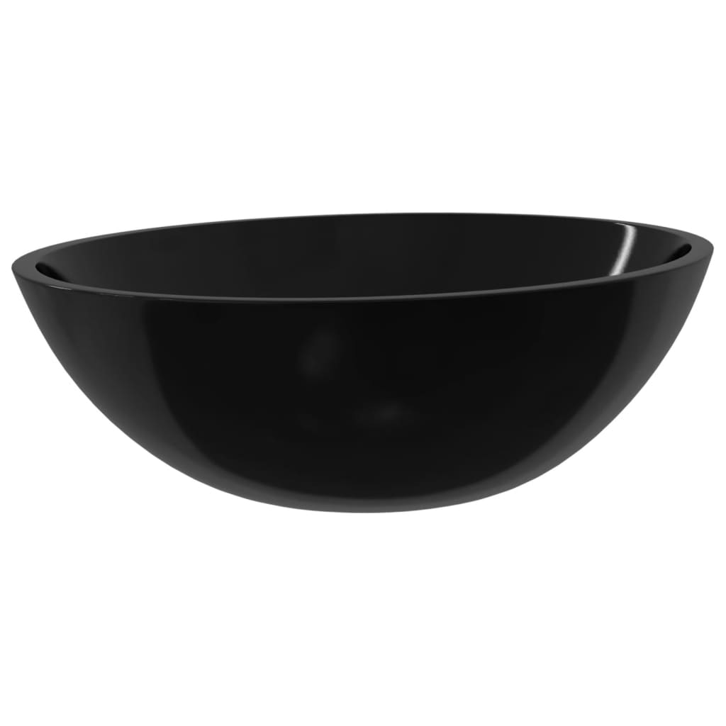 Vidaxl Washbasin 50x37x14 cm glas sort