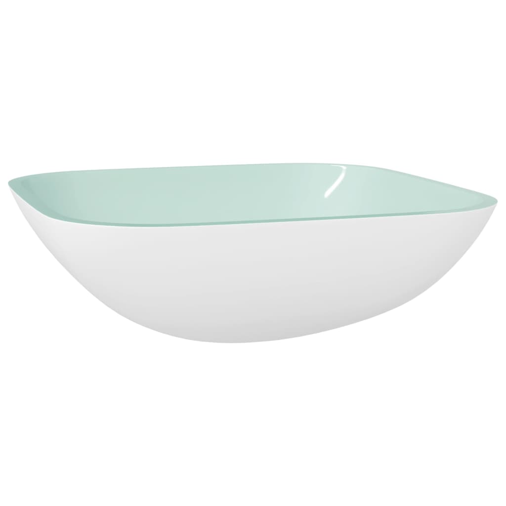 Vidaxl Washbasin 42x42x14 cm glas hvid