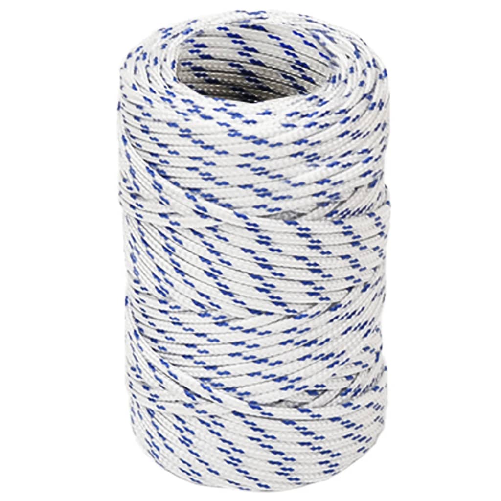 VidaXL bådreb 2 mm 100 m polypropylen hvid