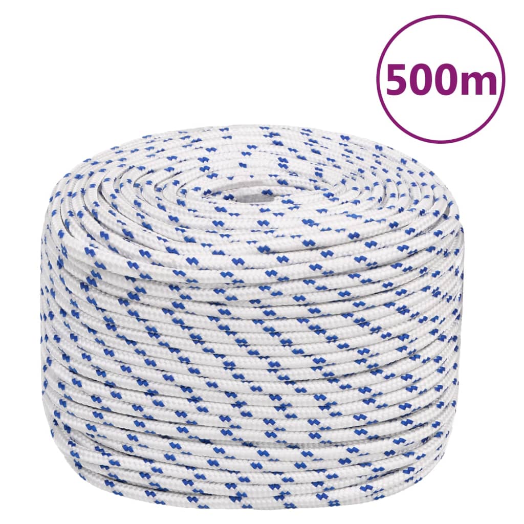 Vidaxl Boat Rope 10 mm 500 m polypropylenhvide
