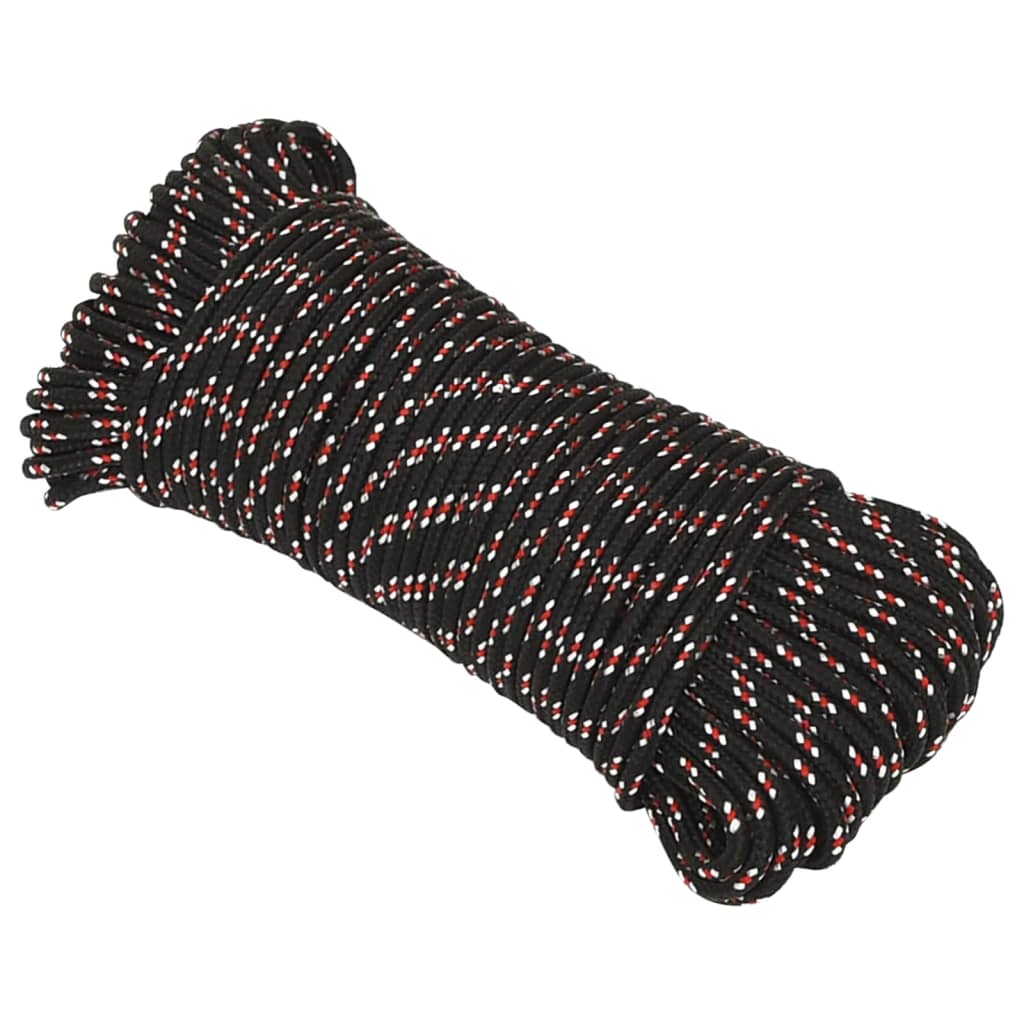 Vidaxl Boot Rope 3 mm 100 m polypropylen sort