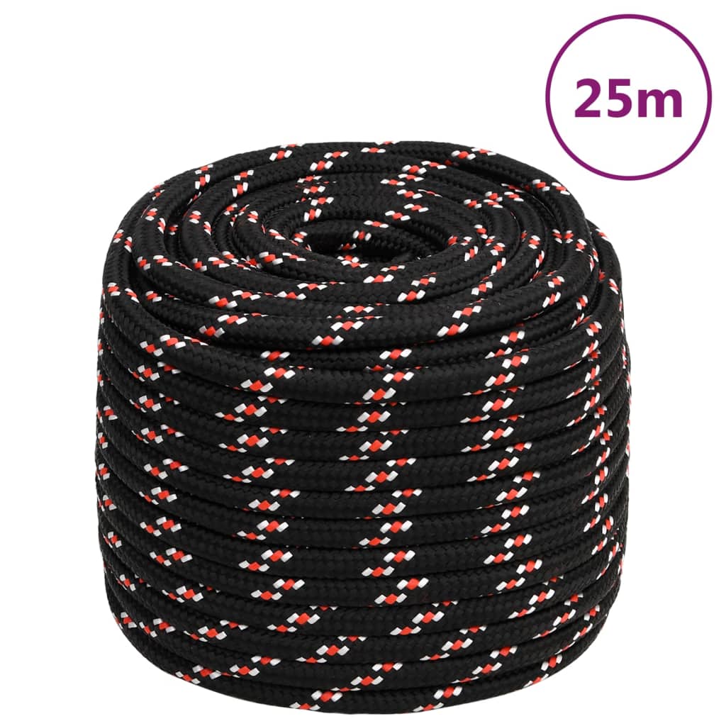 Vidaxl Boat Rope 16 mm 25 m polypropylen sort