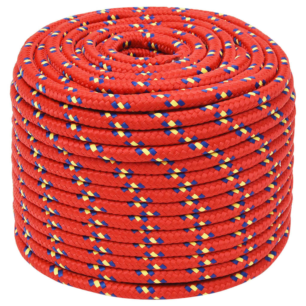 Vidaxl Boat Rope 12 mm 100 m polypropylenrød