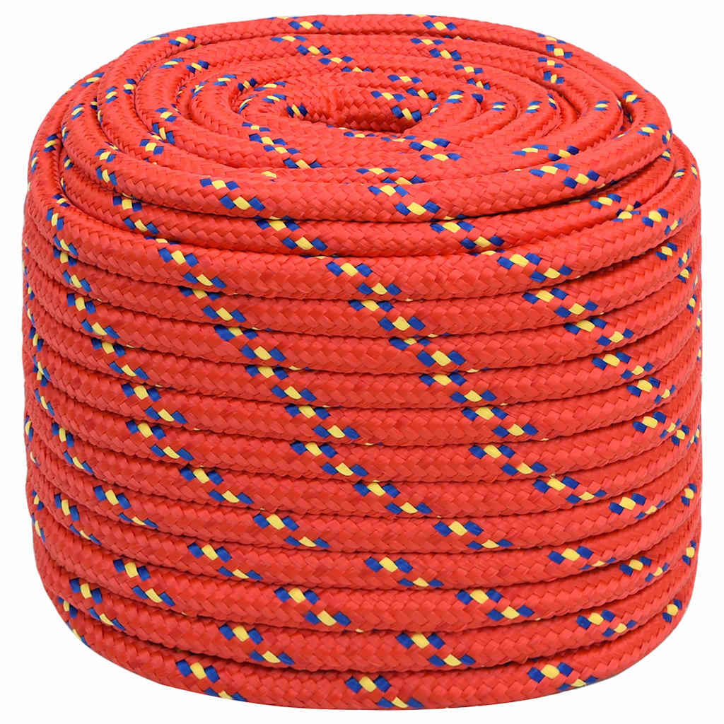 Vidaxxl Boat Rope 18 mm 100 m polypropylenrød