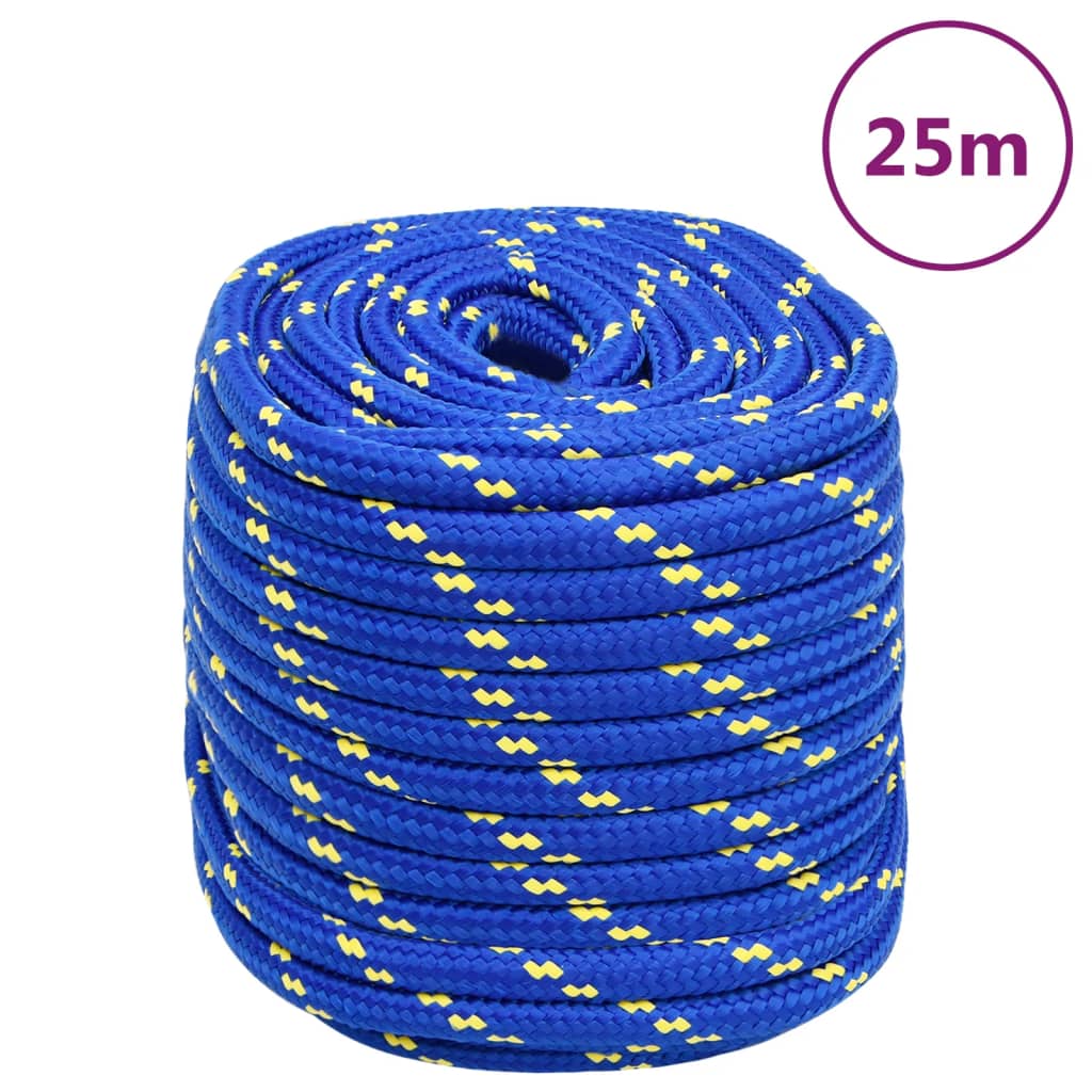 Vidaxl bådreb 18 mm 25 m polypropylen blå