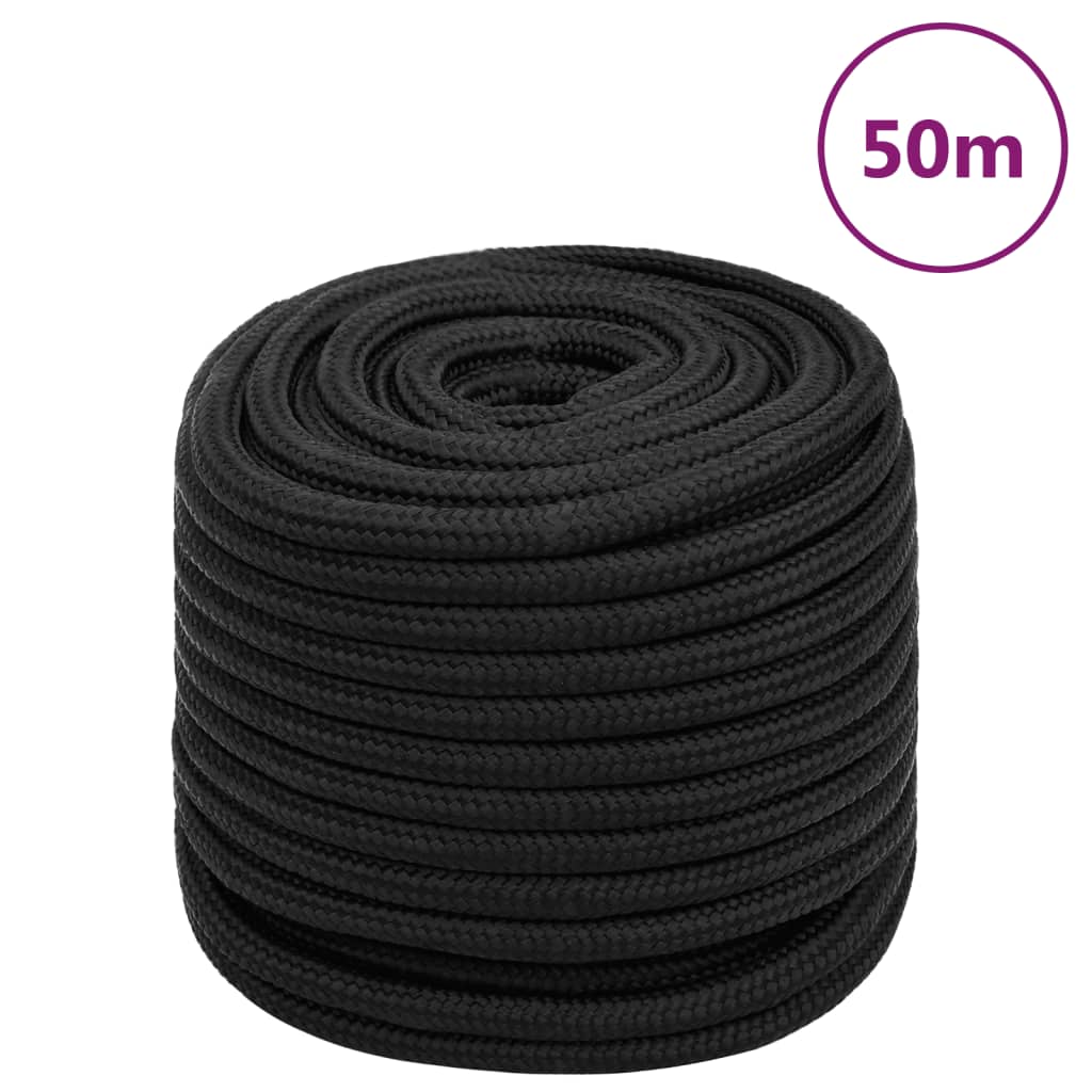 Vidaxl Boat Rope 18 mm 50 m polypropylen sort
