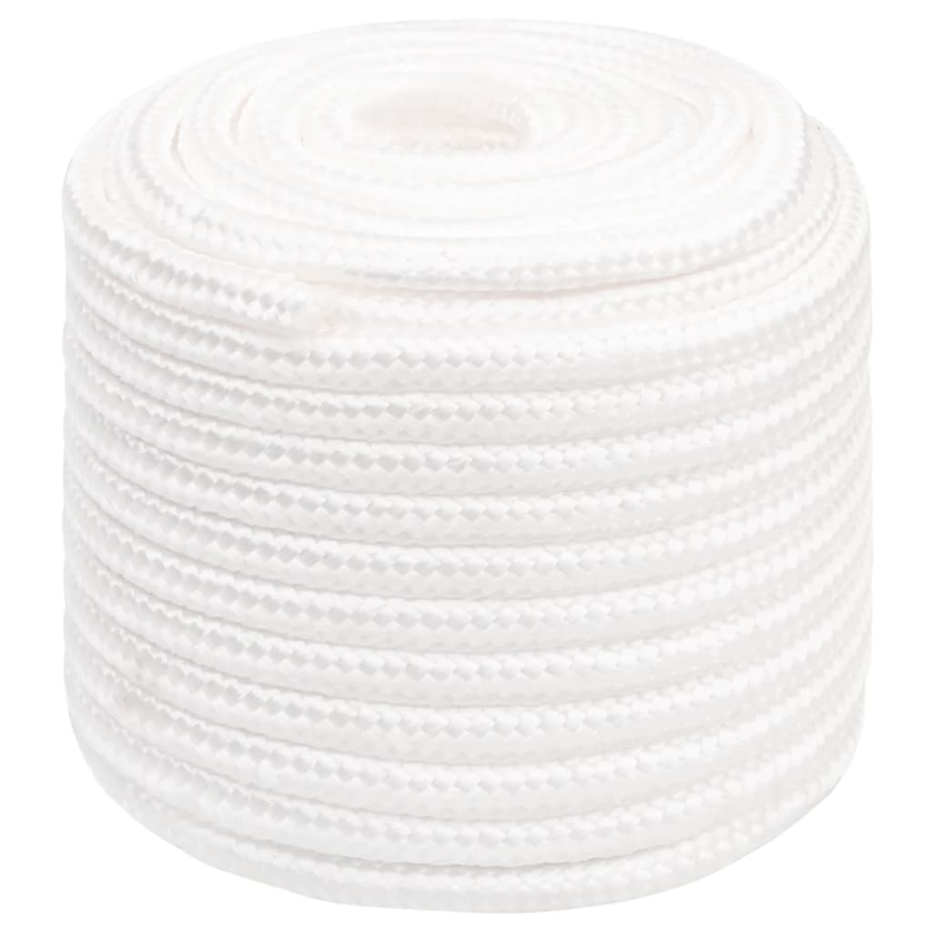 Vidaxl bådreb 16 mm 50 m polypropylen massiv hvid