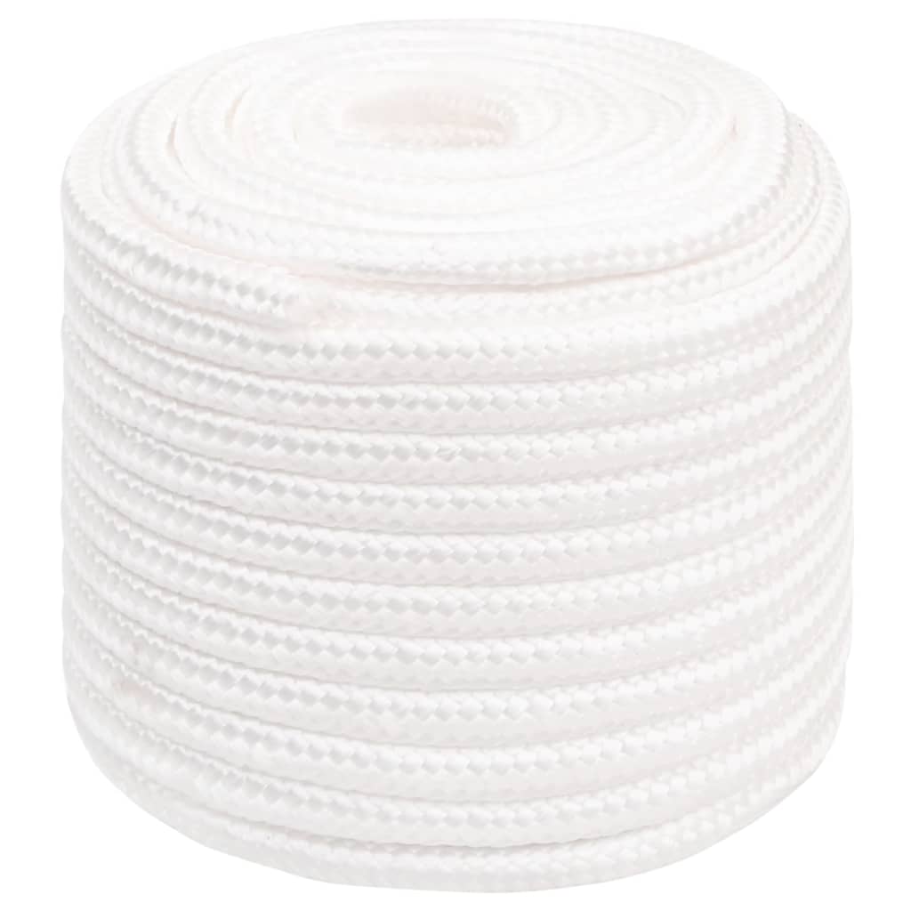 Vidaxl Boat Rope 18 mm 50 m Polypropylen Fast hvid