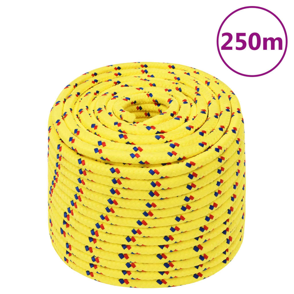 Vidaxl Boat Rope 12 mm 250 m polypropylen gul