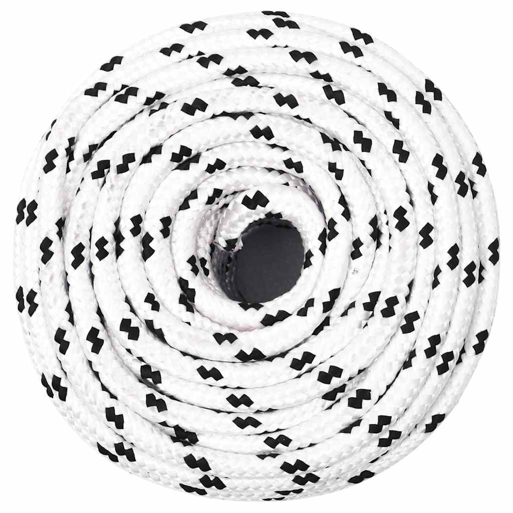 Vidaxl Boat Rope flettet 6 mmx25 m polyester hvid