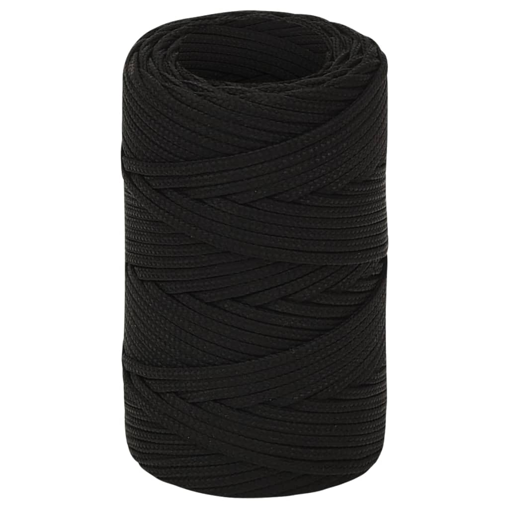 Vidaxx arbejdstov 2 mm 50 m polyester sort
