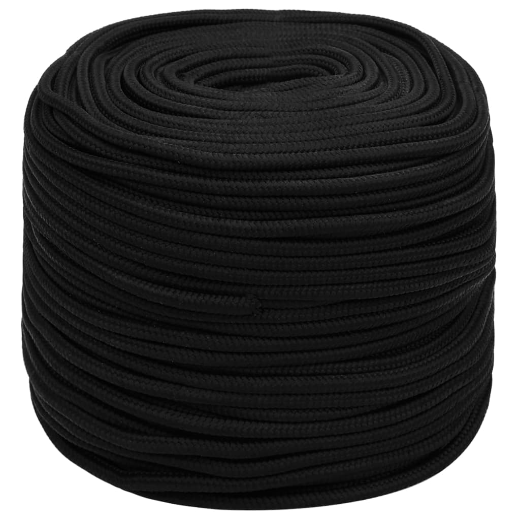 Vidaxx arbejdstov 6 mm 250 m polyester sort