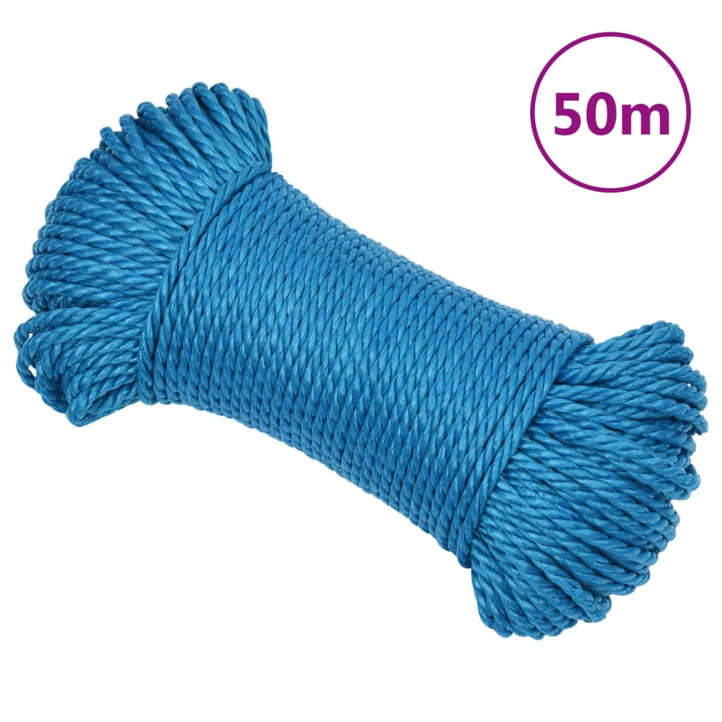 Vidaxl Werkouw 8 mm 50 m polypropenblå
