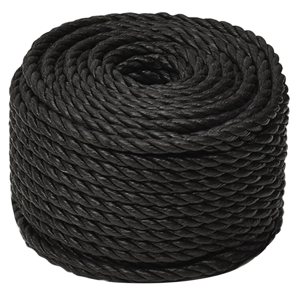 Vidaxx arbejdsreb 12 mm 100 m polypropylen sort