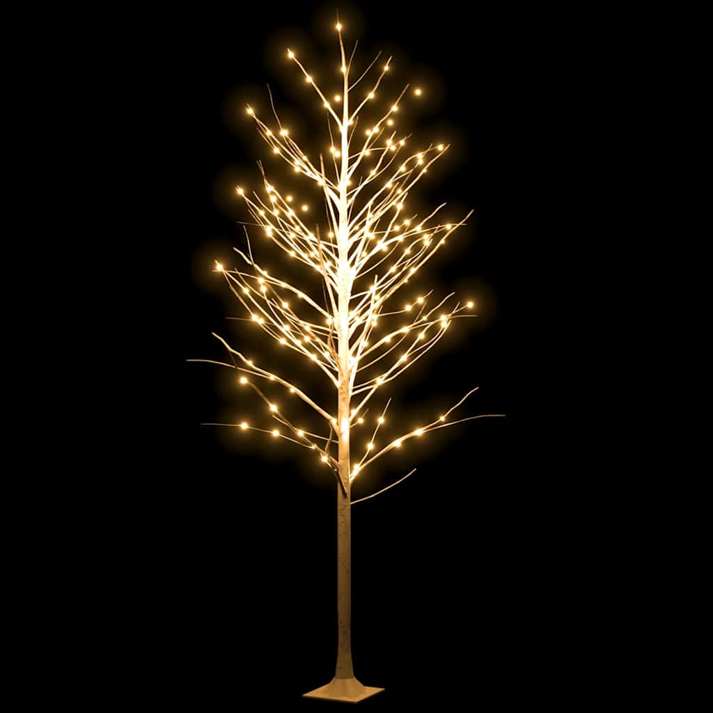 VidaXL birketræ LED 240 LEDs varm hvid 300 cm hvid
