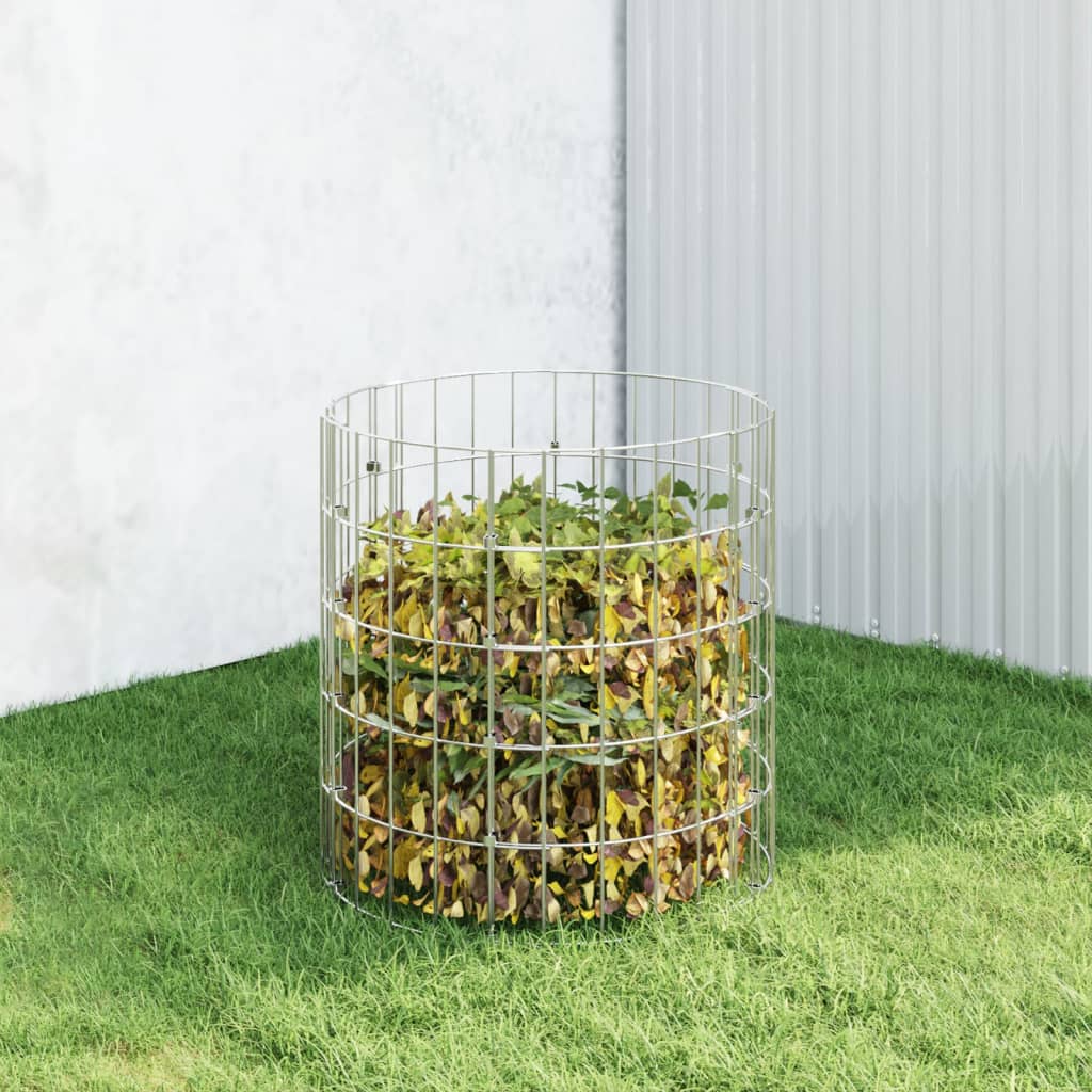 Vidaxx kompostbeholder ø50x50 cm galvaniseret stål