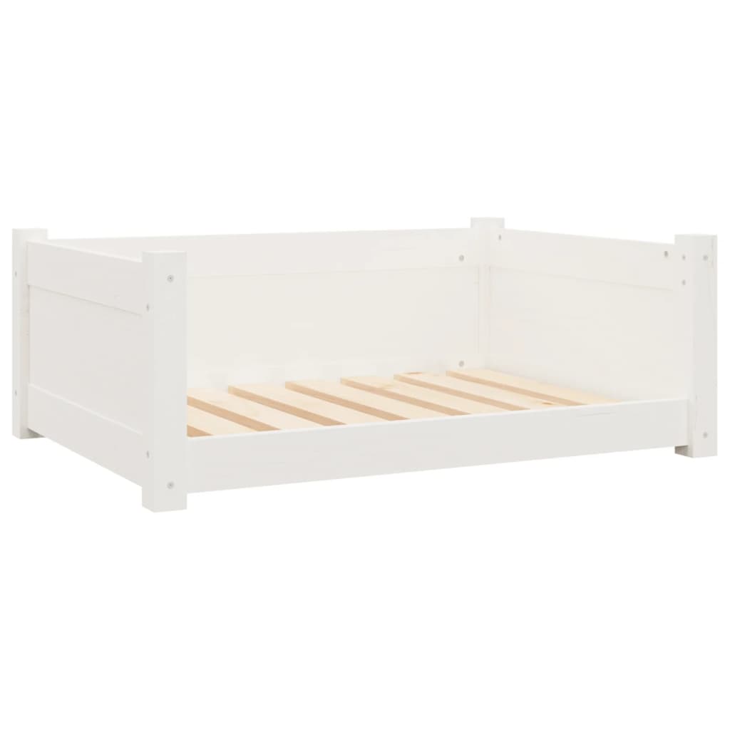 Vidaxl Dog Basket 75.5x55.5x28 cm Solid Pine White