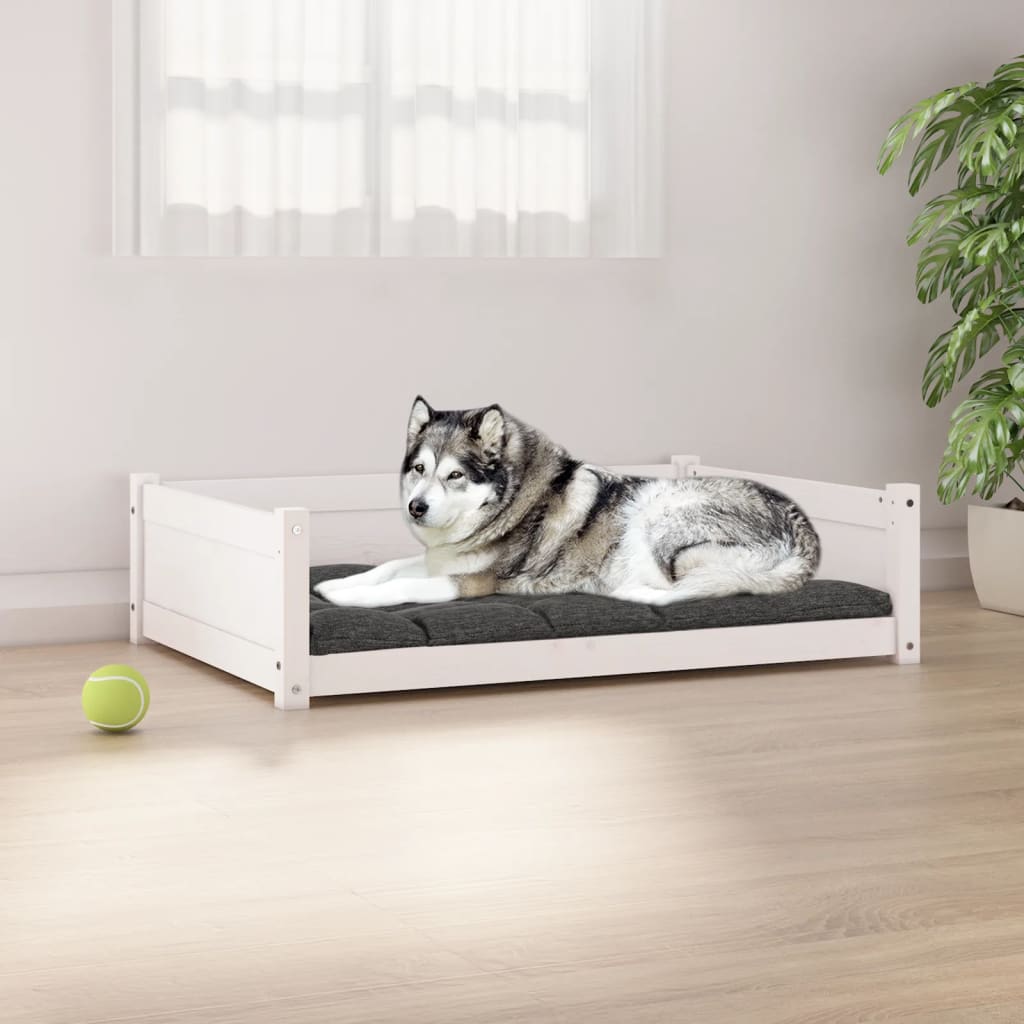 Vidaxl Dog Basket 105.5x75.5x28 cm Solid fyrretræ