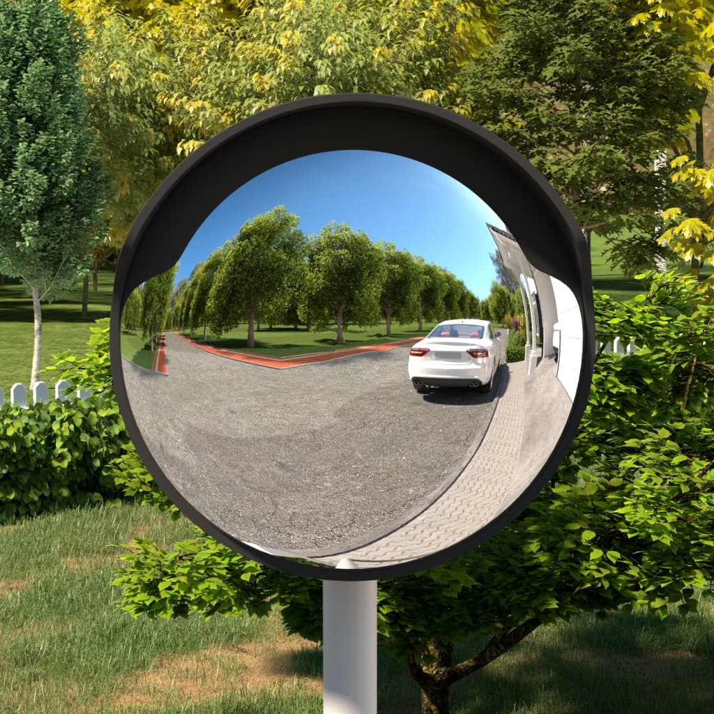 Vidaxx udendørs konveks trafikspejl sort ø45 cm polycarbonat