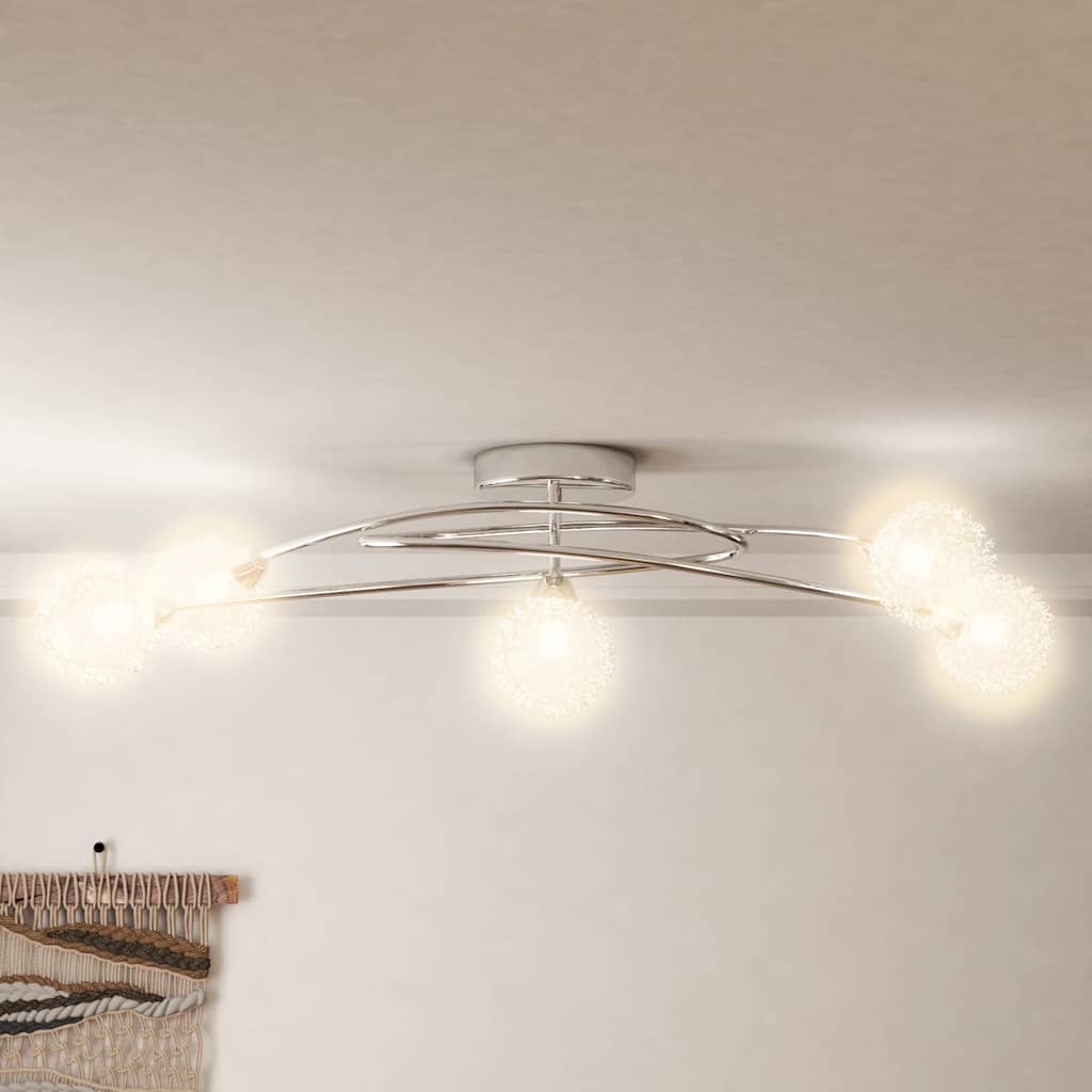 Vidaxl loftlampe med meshtrådkapsler 5xg9